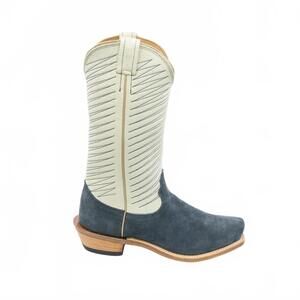 NEW FENOGLIO women's roughout boots in navy